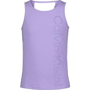 $5.7 Amazon.com: Calvin Klein 女童运动背心,无袖和圆领,徽标细节