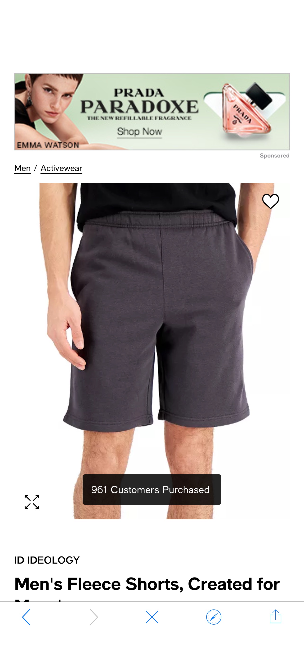ID Ideology Men's Fleece Shorts, Created for Macy's & Reviews - Activewear - Men - Macy's