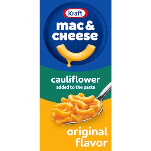 Kraft Original Macaroni & Cheese Dinner with Cauliflower Added to the Pasta (5.5 oz Box) B079TGNBQM