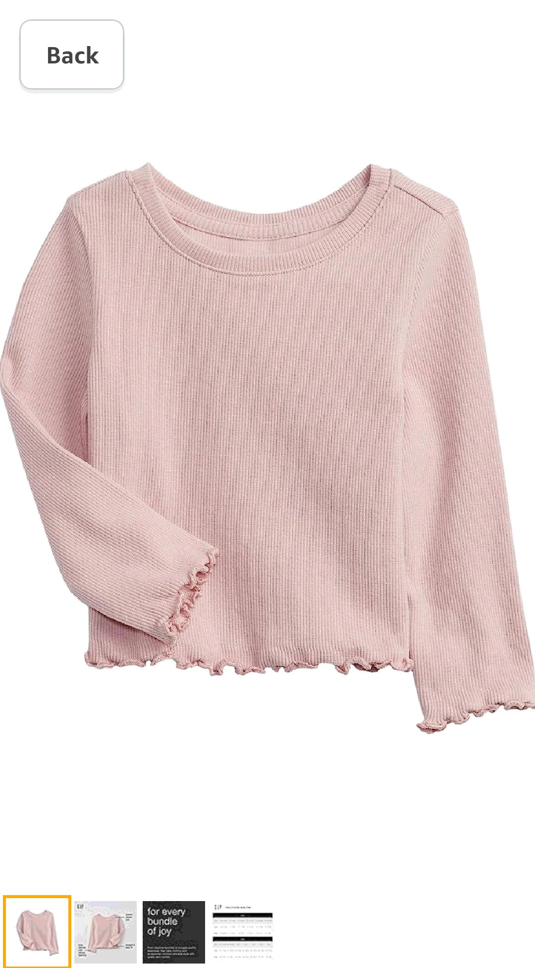 GAP Baby Girls Ribbed Knit T-Shirt T Shirt, Pink Standard, 0-3 Months US: Clothing, Shoes & Jewelry