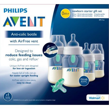 Philips Avent Anti-colic Bottle with AirFree vent Gift Set Walmart, SCD390/01 - 奶瓶套装