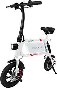 Swagtron Swagcycle Pro Pedal-Free App-Enabled Folding Electric Bike with USB Port to Charge on The Go