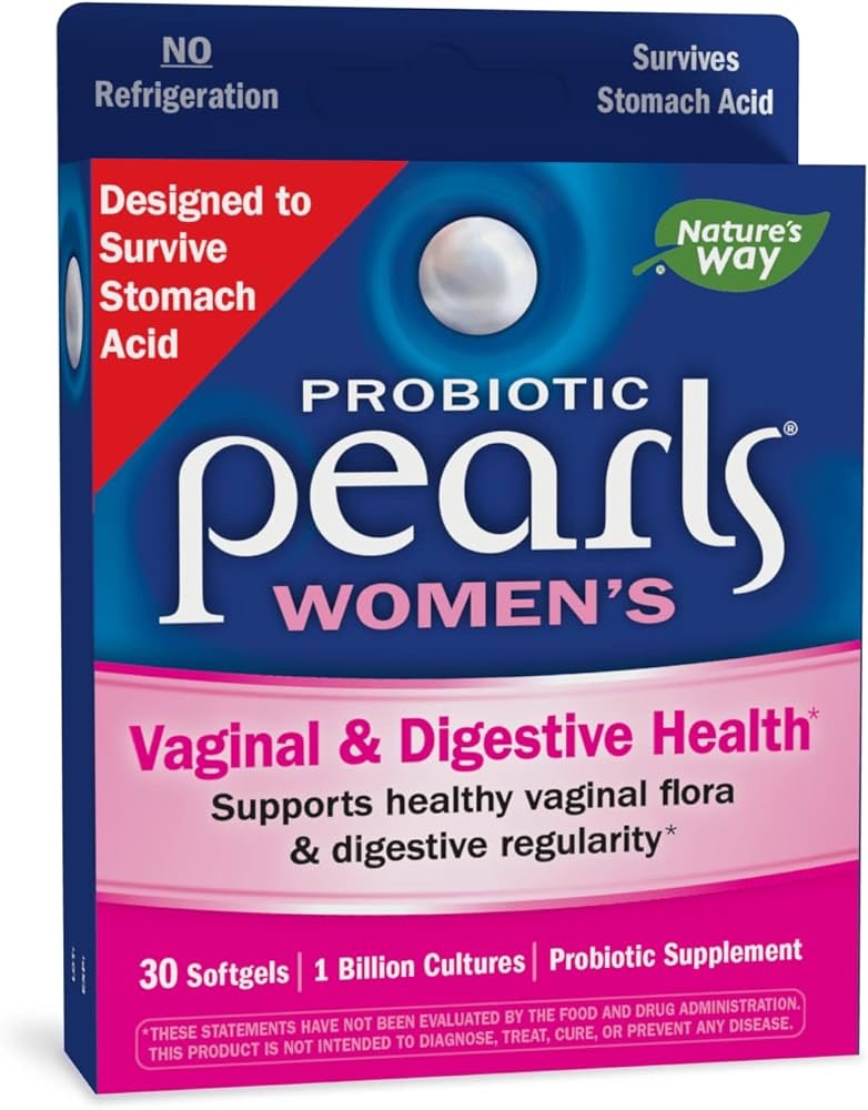 Amazon.com: Nature's Way Probiotic Pearls for Women, Vaginal and Digestive Health Support*, Protects Against Occasional Constipation and Bloating*, 30 Softgels : Health & Household