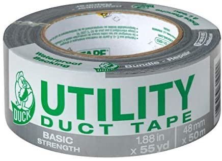 Tape Brand 1118393 Utility Duct Tape Basic Strength, 1-Pack 1.88 Inch x 55 Yard Silver