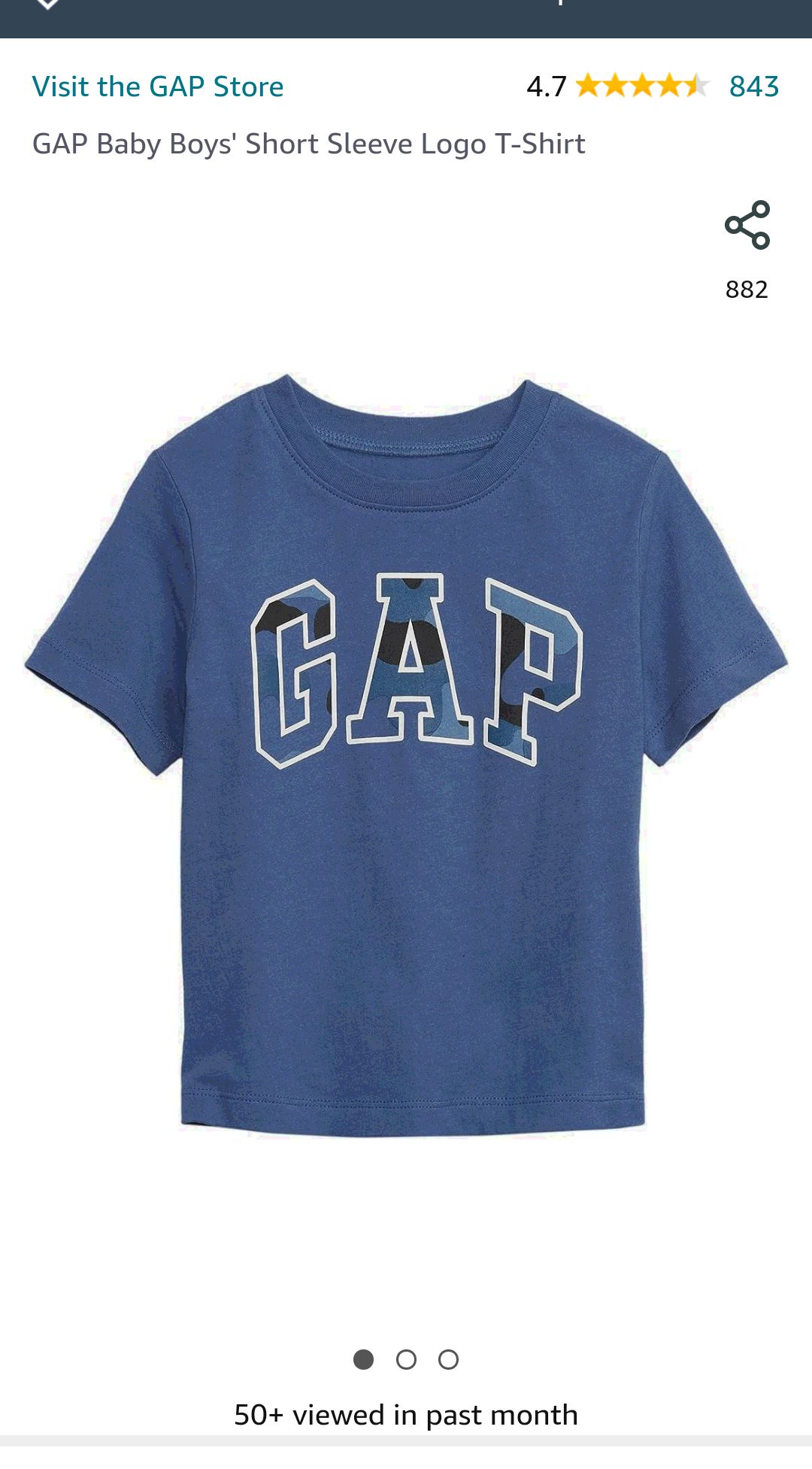 GAP Baby Boys Short Sleeve Logo T-Shirt T Shirt, Comet Blue, 0-3 Months US: Clothing, Shoes & Jewelry