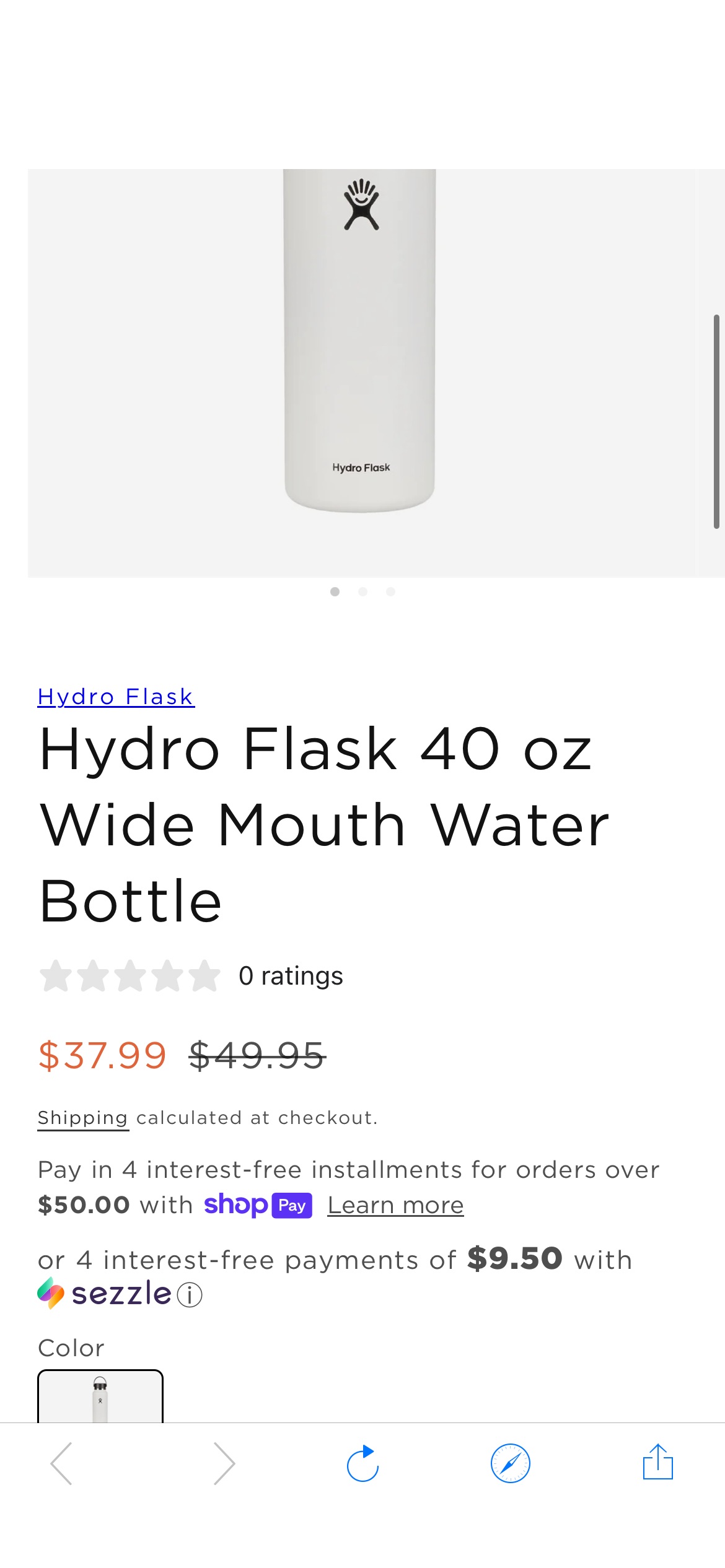 Hydro Flask 40 oz Wide Mouth Water Bottle – PROOZY Proozy：Hydro Flask 40盎司水瓶可享受40%的折扣，今年夏天保持水分！

代码：PZR40FLK