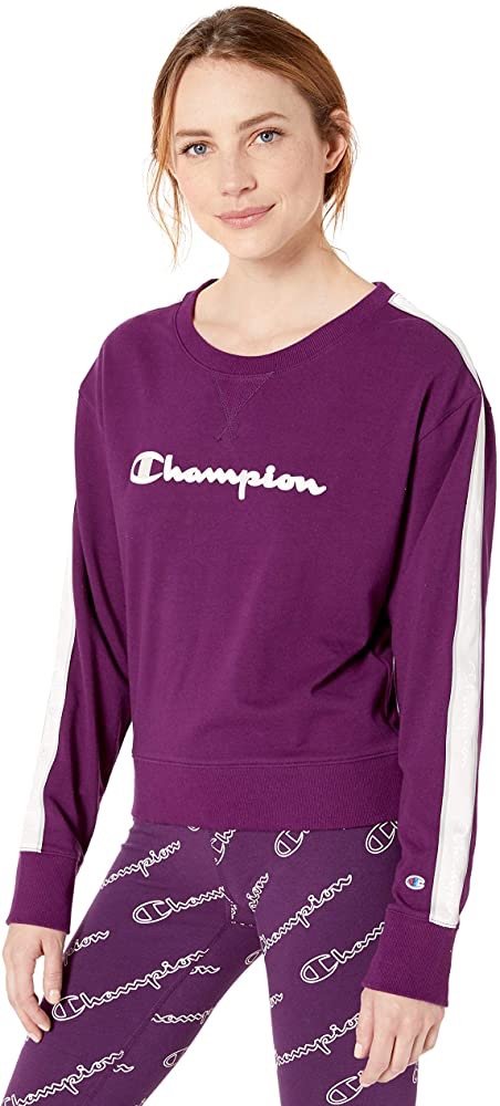 Champion Women's Heritage Crew Sweatshirt with Taping