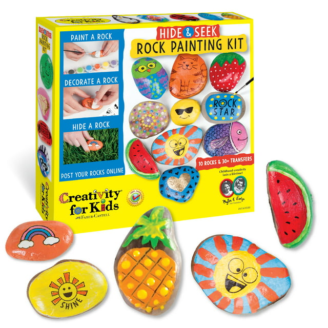 Creativity for Kids Hide and Seek Rock Painting Kit - Child Craft Kit for Boys and Girls - Walmart.com