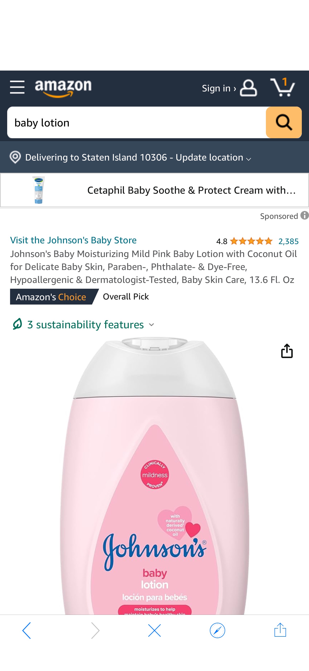 Amazon.com: Johnson's Baby Moisturizing Mild Pink Baby Lotion with Coconut Oil for Delicate Baby Skin, Paraben-, Phthalate- & Dye-Free, Hypoallergenic & Dermatologist-Tested, Baby Skin Care, 13.6 Fl. 