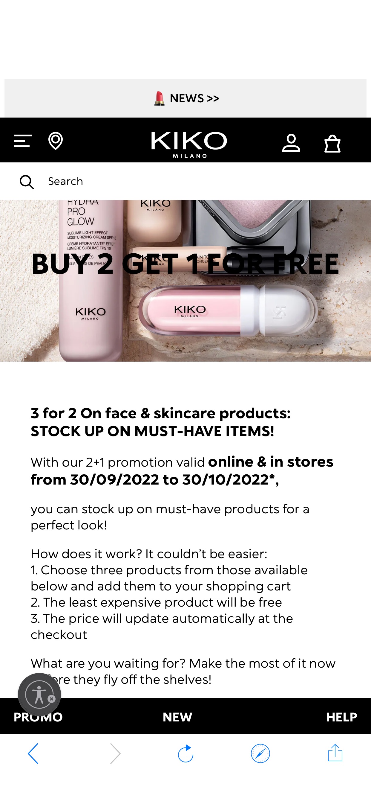 Kiko指定产品买二送一 face & skincare products - KIKO MILANO