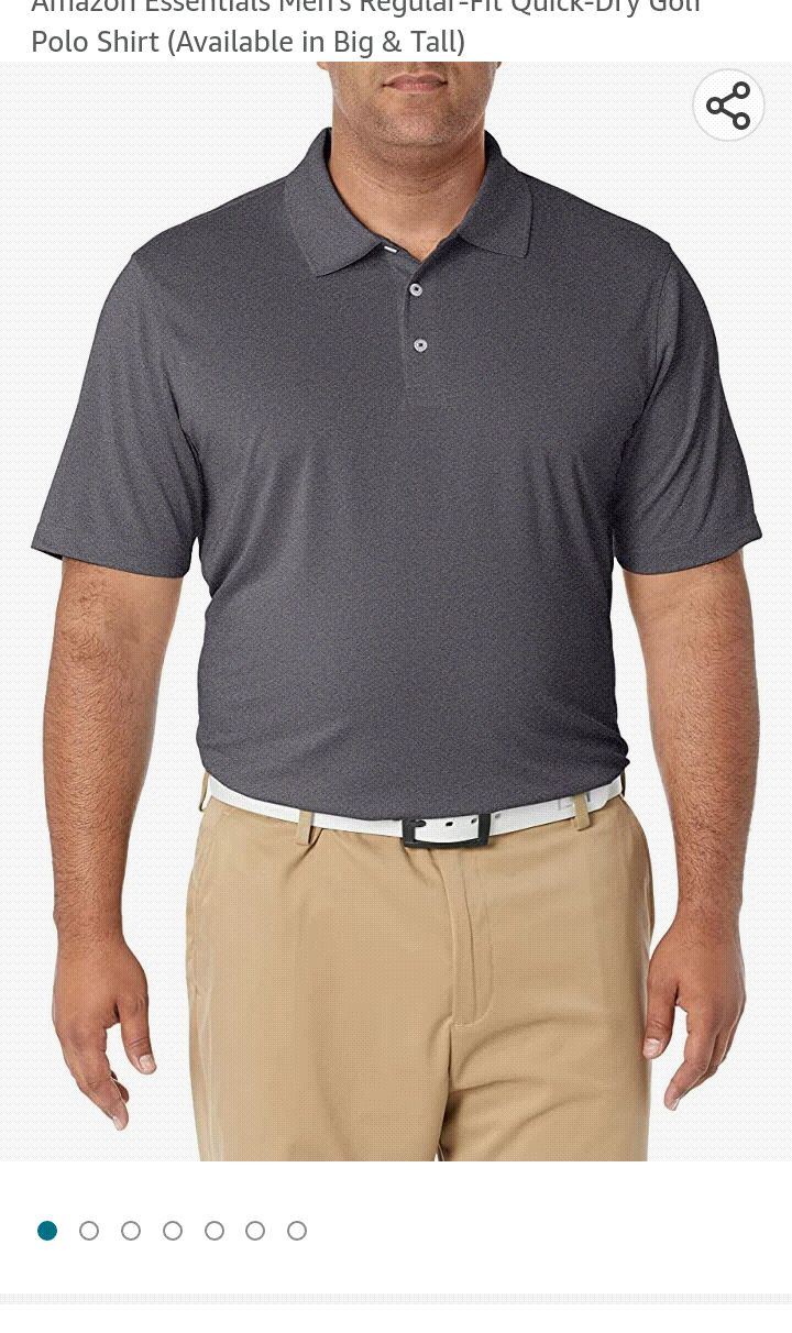 Amazon Essentials Men's Regular-Fit Quick-Dry Golf Polo Shirt (Available in Big & Tall), Medium Grey Heather, Medium : Clothing, Shoes & Jewelry