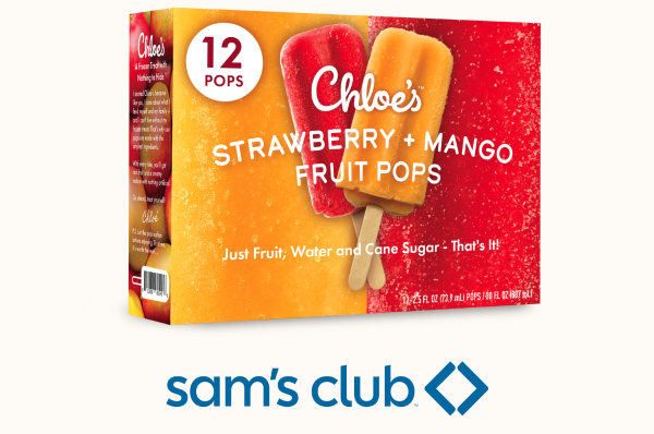 Chloe's 水果味冰棒 雪糕 草莓+芒果混合口味包装