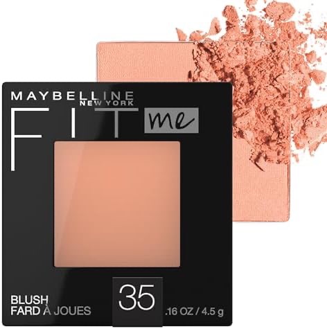 Amazon.com : Maybelline Fit Me Blush, Lightweight, Smooth, Blendable, Long-lasting All-Day Face Enhancing Makeup Color, Coral, 1 Count : Beauty & Personal Care