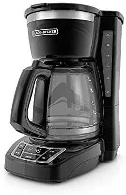 BLACK+DECKER咖啡机Amazon.com: BLACK+DECKER 12-Cup Programmable Coffeemaker, Black, CM1160B: Kitchen & Dining