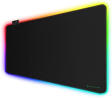 Amazon.com: Black Shark RGB Mouse Pad Desk Pad 31.5"x11.75"x0.15" Large LED Desk Mat with Smooth Surface and 11 RGB Modes带灯防滑超大鼠标垫