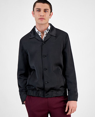 I.N.C. International Concepts Men's Sam Regular-Fit Satin Shirt Jacket, Created for Macy's - Macy's
