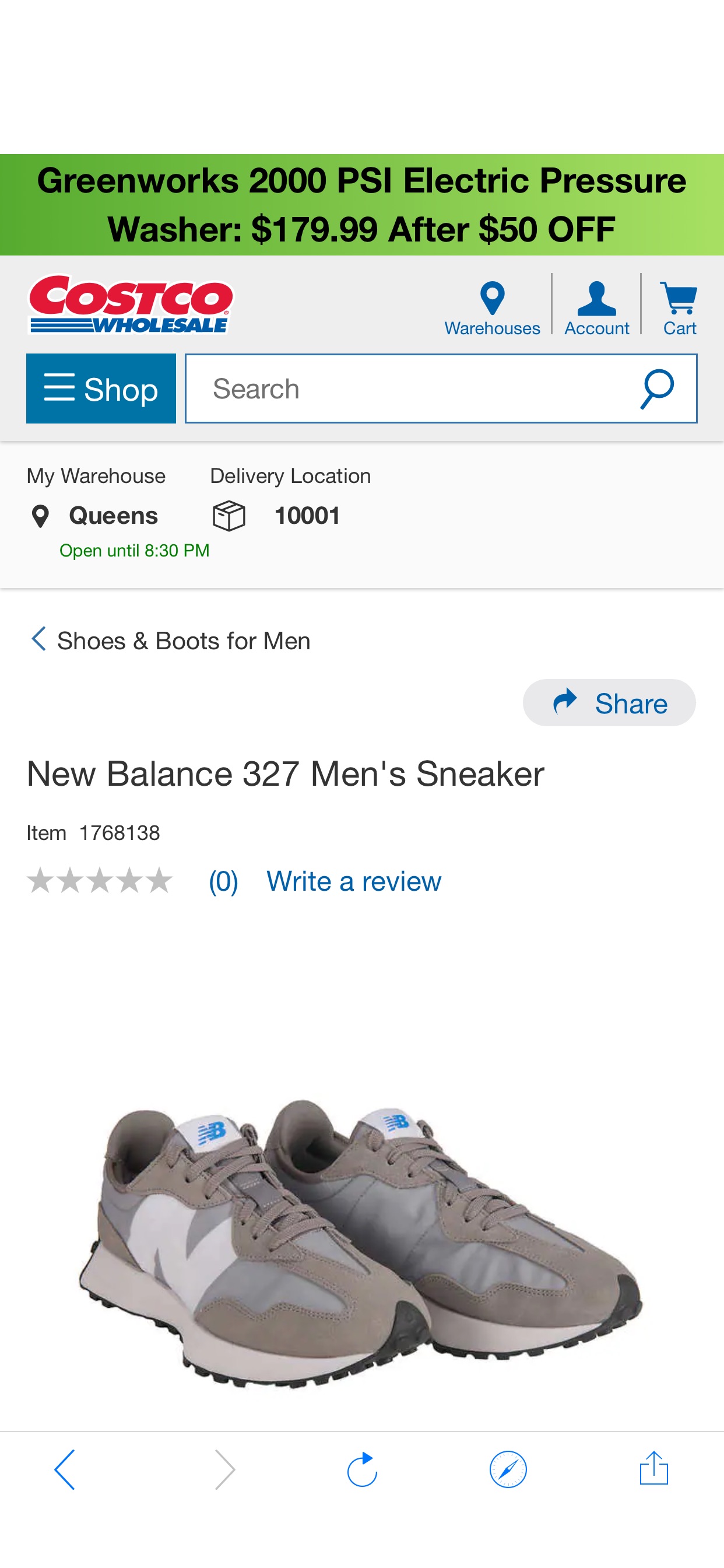 costco上新男鞋New Balance 327 Men's Sneaker | Costco