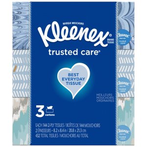 Kleenex Everyday Facial Tissues144.0ea x 3 pack