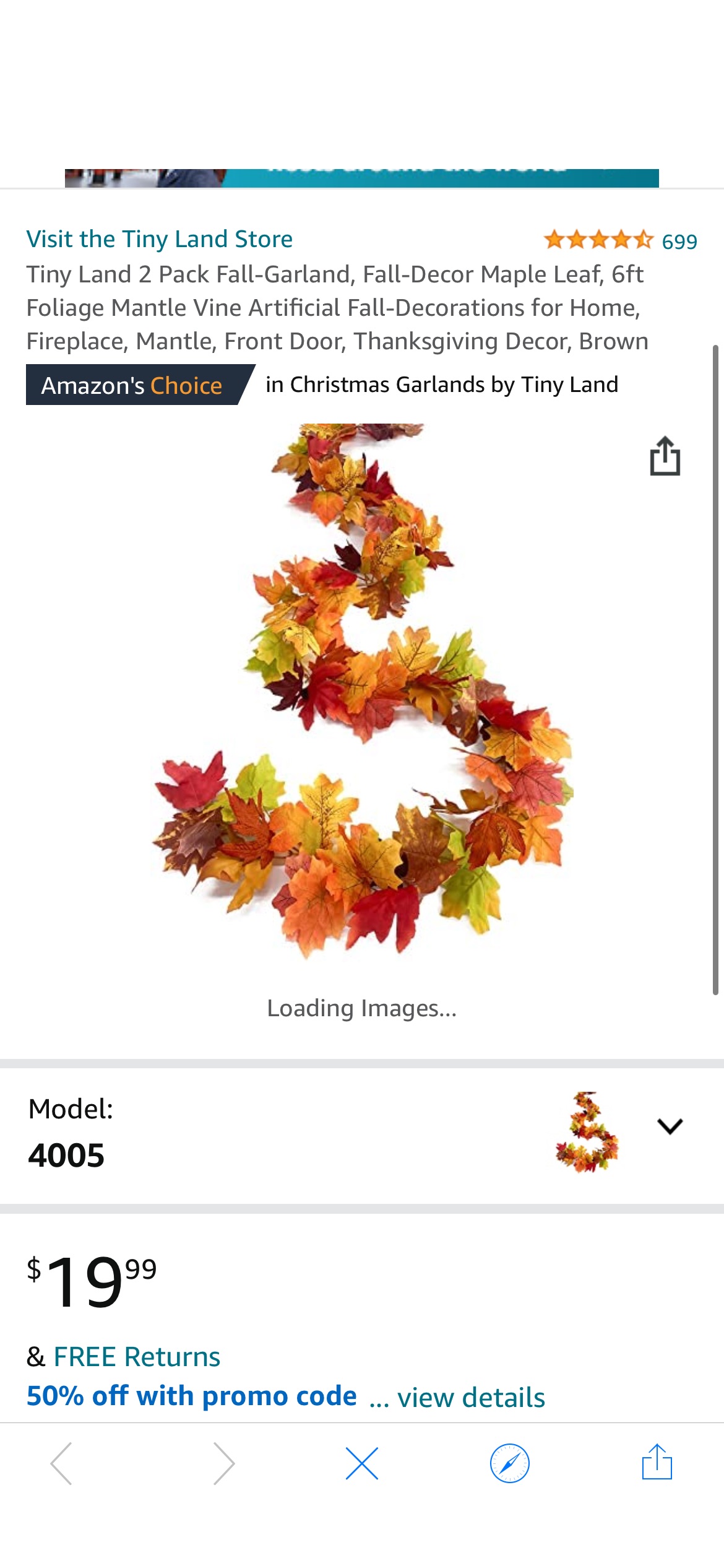 Amazon.com: Tiny Land 2 Pack Fall-Garland, Fall-Decor Maple Leaf, 6ft Foliage Mantle Vine Artificial Fall-Decorations for Home, Fireplace, Mantle