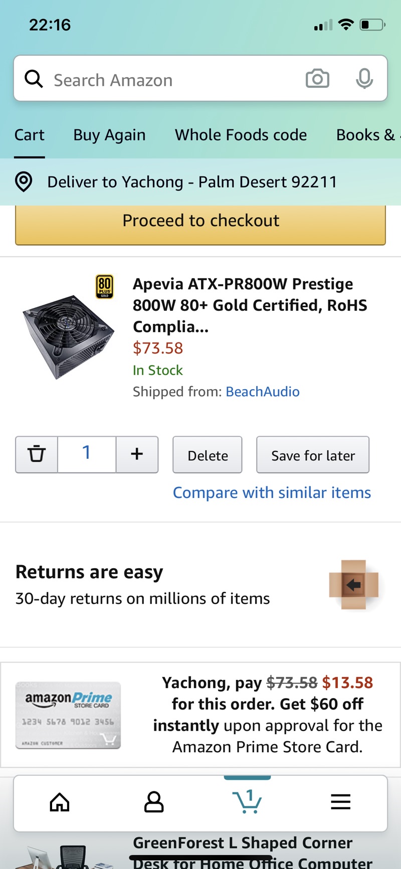 Apevia 800W 电源 ATX-PR800W Prestige 800W 80+ Gold Certified, RoHS Compliance, Active PFC ATX Gaming Power Supply: Computers & Accessories