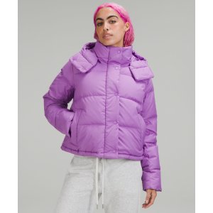 $169 Lululemon Wunder Puff Cropped Jacket 紫燈花2號補貨