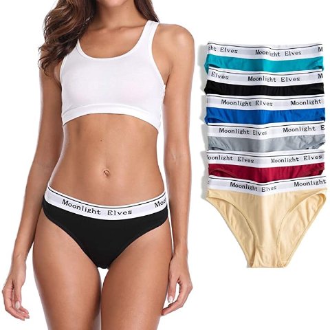 moonlight elves Women's Cotton Underwear Bikini Panties Hipster Panty  Regular & Plus Size Cheeky Briefs for
