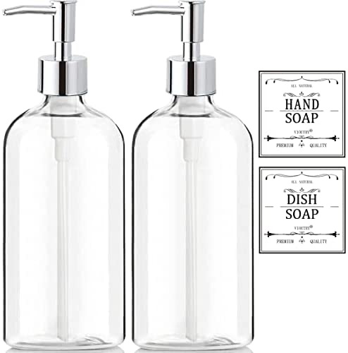 Amazon.com: Clear Soap Dispenser 洗衣液瓶2件套