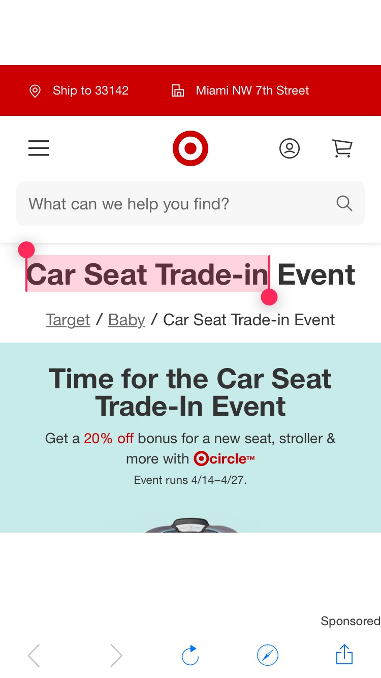 Target Car Seat Trade-in