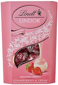 特價 Lindt Lindor Strawberries &amp; Cream 200g : Grocery &amp; Gourmet Food