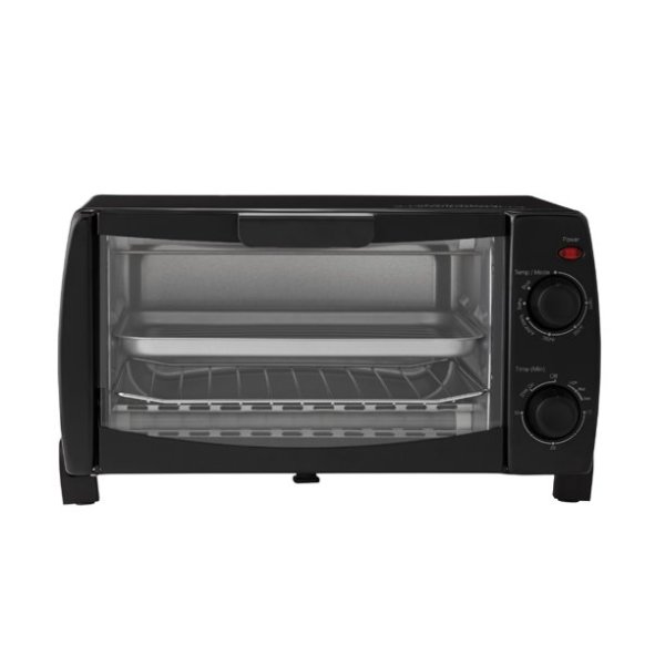 4 Slice Black Toaster Oven
