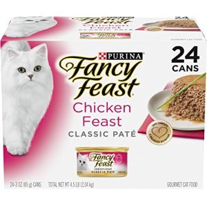 Fancy Feast Purina Grain Free Pate Wet Cat Food, Classic Pate Chicken Feast - (24) 3 oz.