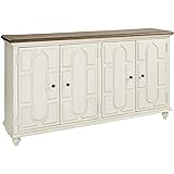 Amazon.com: Signature Design by Ashley Realyn French Country Distressed Dining Room Buffet or Server, Chipped White : Home &amp; Kitchen