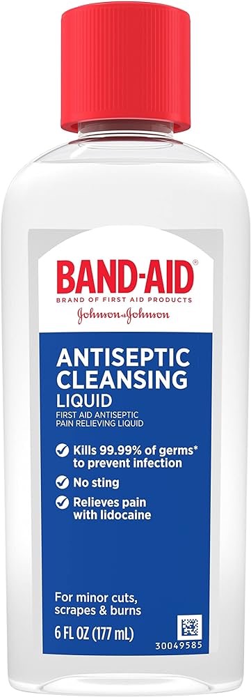 Amazon.com: Band-Aid Brand Pain Relieving Antiseptic 无痛消毒水, Pramoxine HCl, 6 fl. Oz