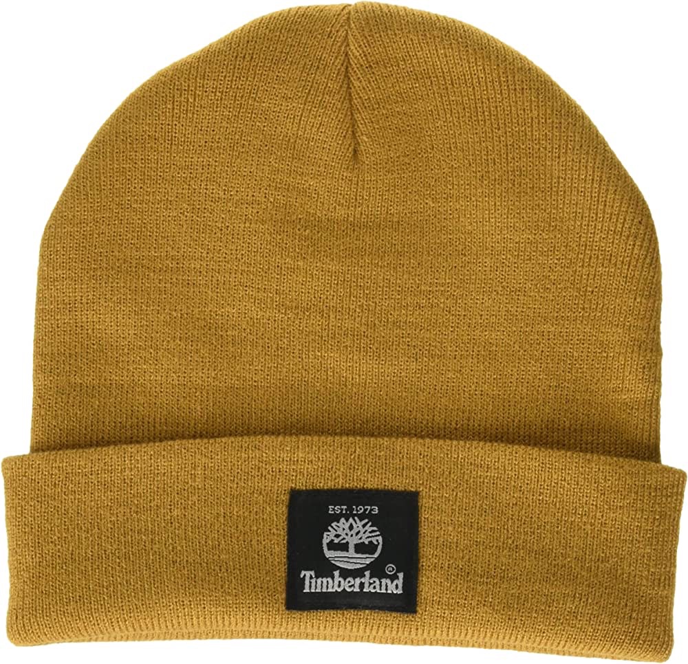 Timberland Short Watch Cap with Woven Label, Wheat, 1 Size at Amazon Men’s Clothing store