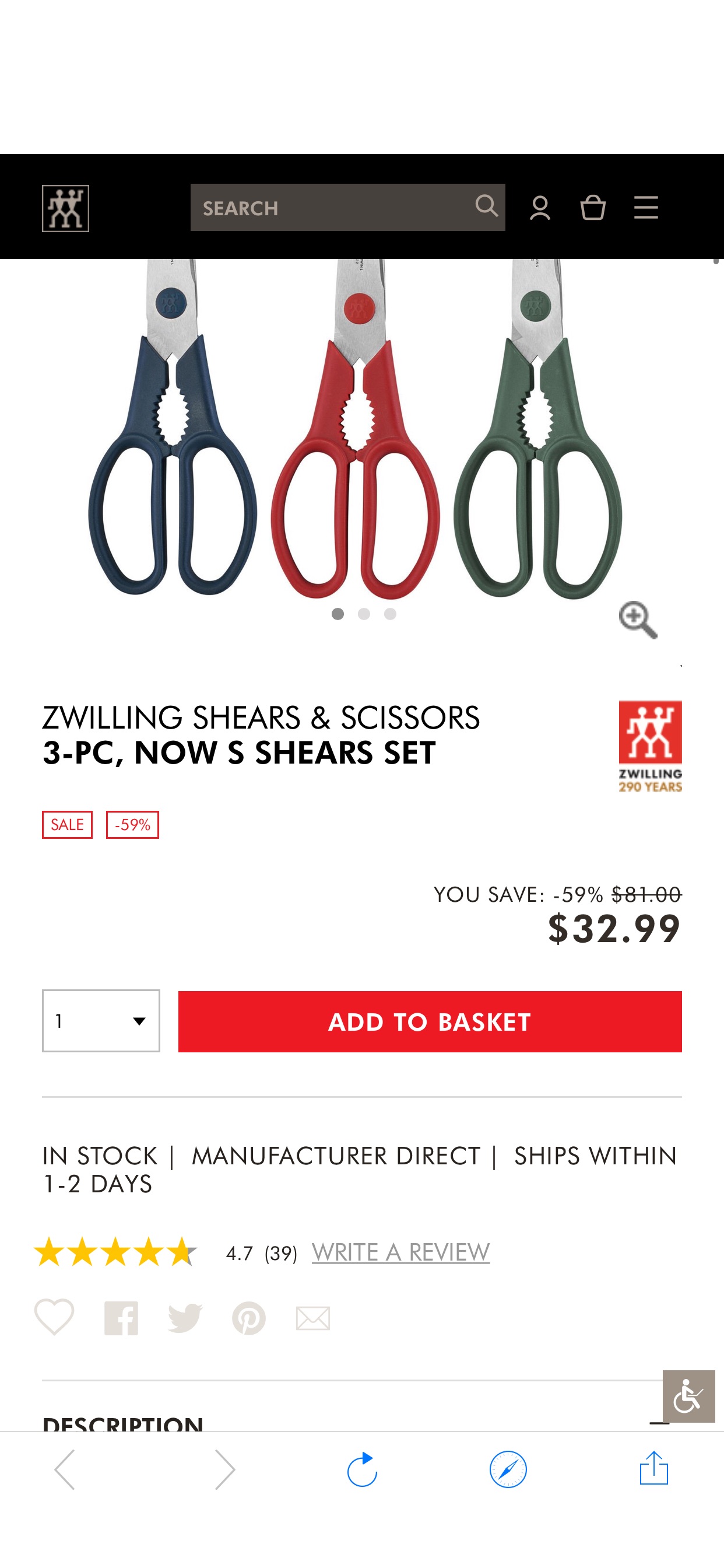 双立人 剪刀3件套Buy ZWILLING Shears & Scissors Shears set | ZWILLING.COM