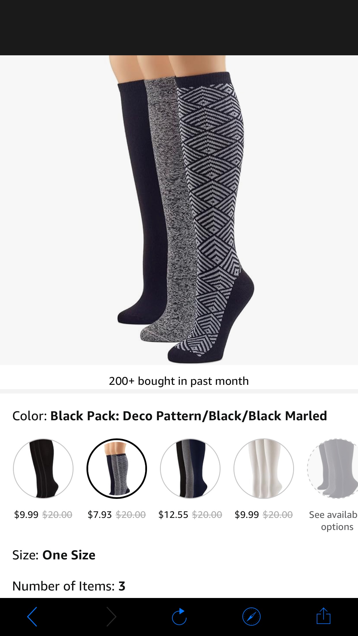 Amazon.com: Hue Women's Flat Knit Knee High Sock,One Size US, 3 Pairs
