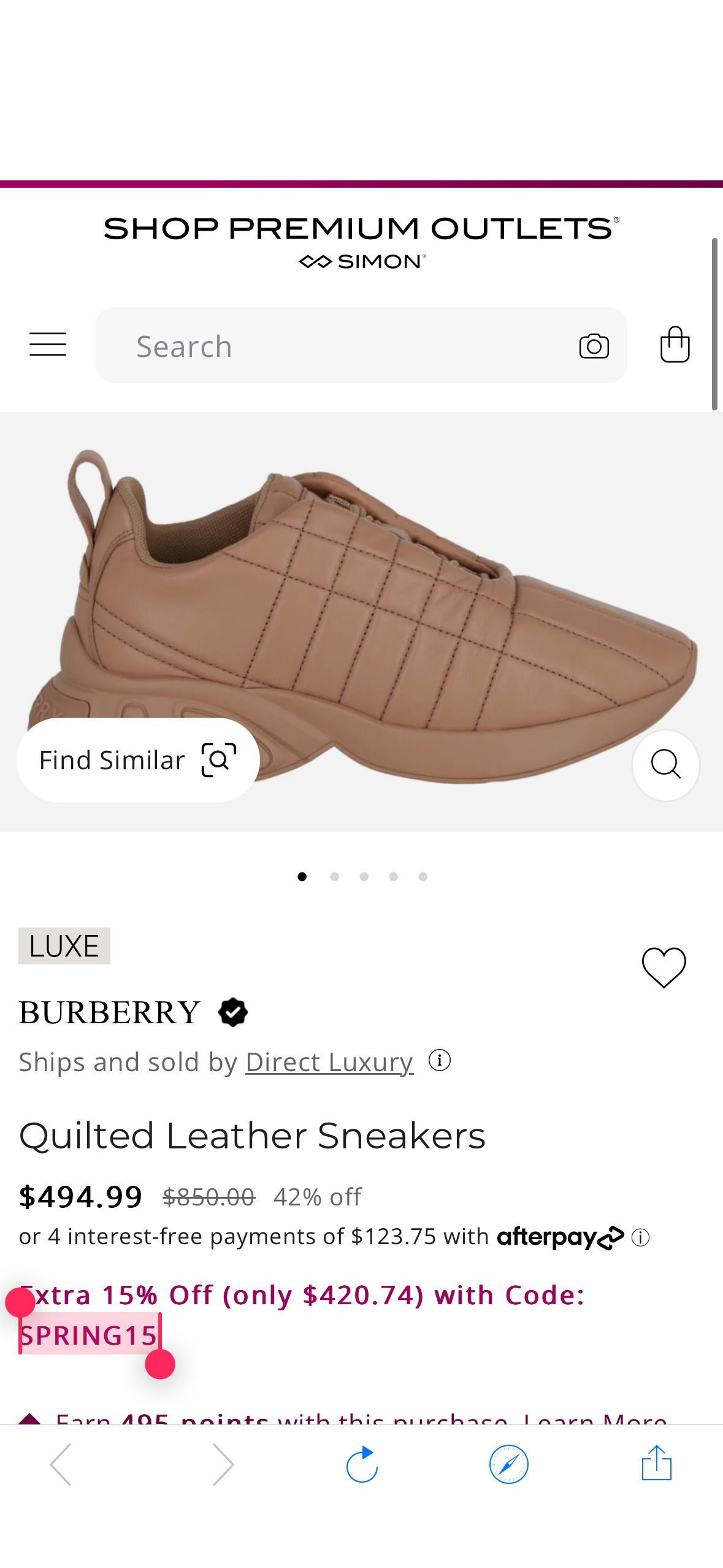 Burberry Quilted Leather Sneakers | Shop Premium Outlets