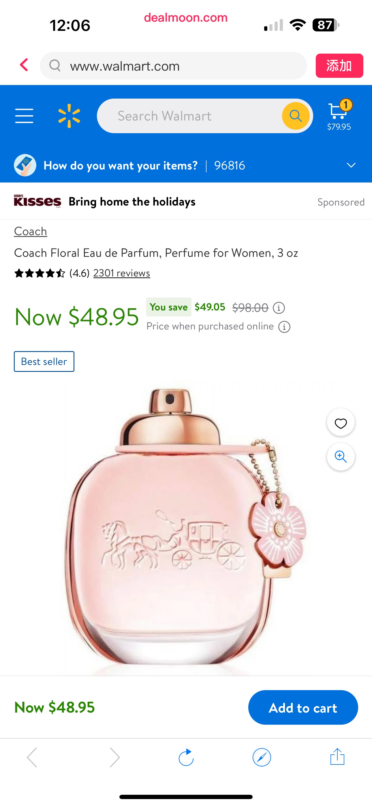 Coach Floral Eau de Parfum, Perfume for Women, 3 oz - Walmart.com香水