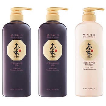 Daeng Gi Meo Ri Ki Gold Premium, 3-pack 气金洗发水+护理套装