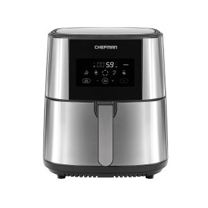 Chefman  TurboFry  Stainless Steel Air Fryer, Dishwasher-Safe Basket, 8 Qt