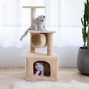 BEAU JARDIN 37 Inch Cat Trees and Towers Cat Condo