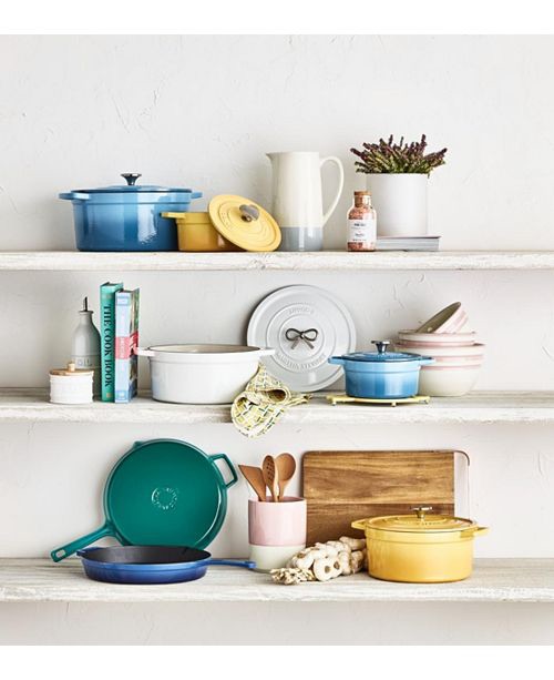 Martha Stewart Collection Enameled Cast Iron Cookware, Created for Macy's & Reviews - Cookware - Kitchen - Macy's 铸铁锅