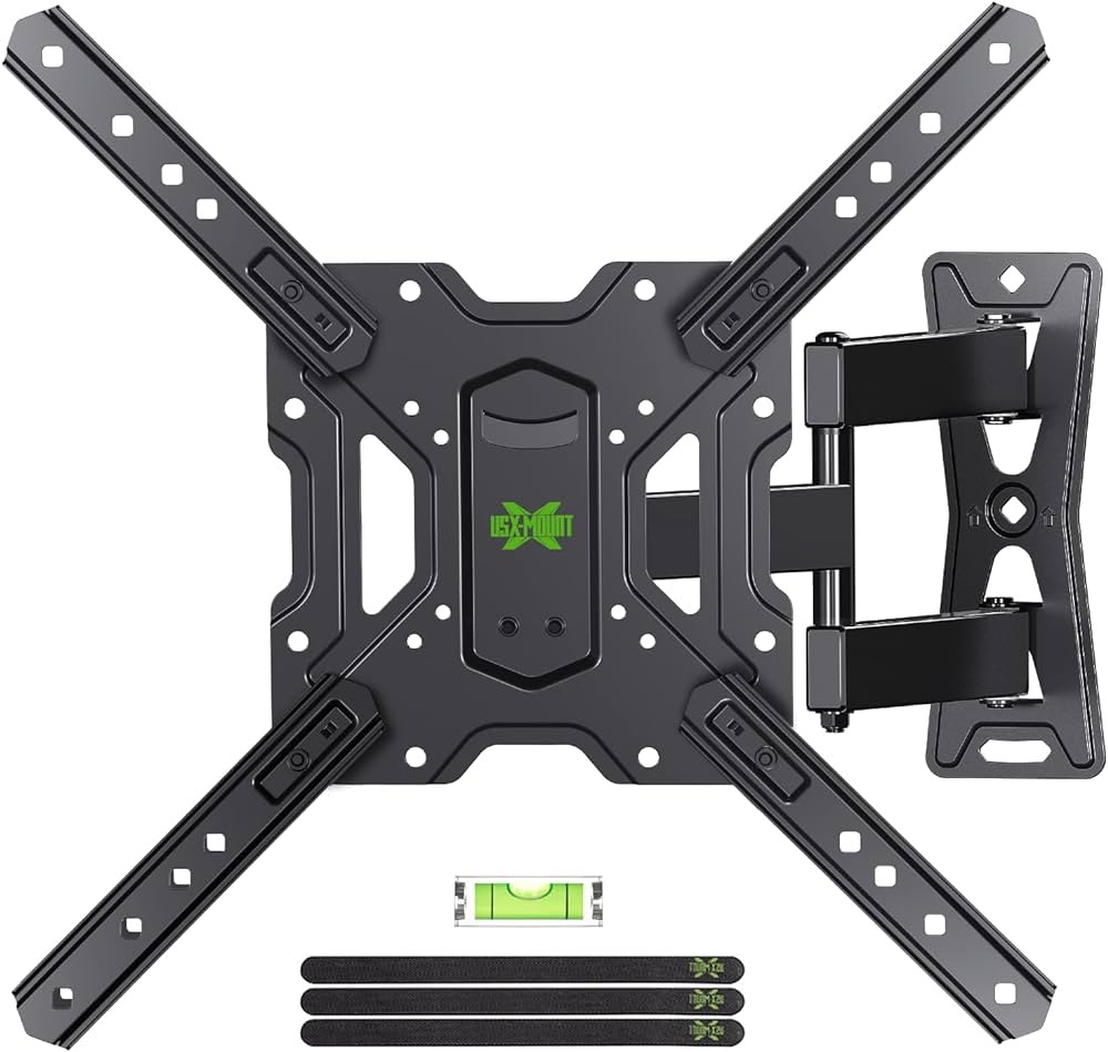 Amazon.com: USX MOUNT UL Listed Full Motion TV Mount, Swivel Articulating Tilt TV Wall Mount for 26-55Inch LED, 4K TVs, Wall Mount TV Bracket with VESA 400x400mm Up to 77lbs, Perfect Center Design -XM