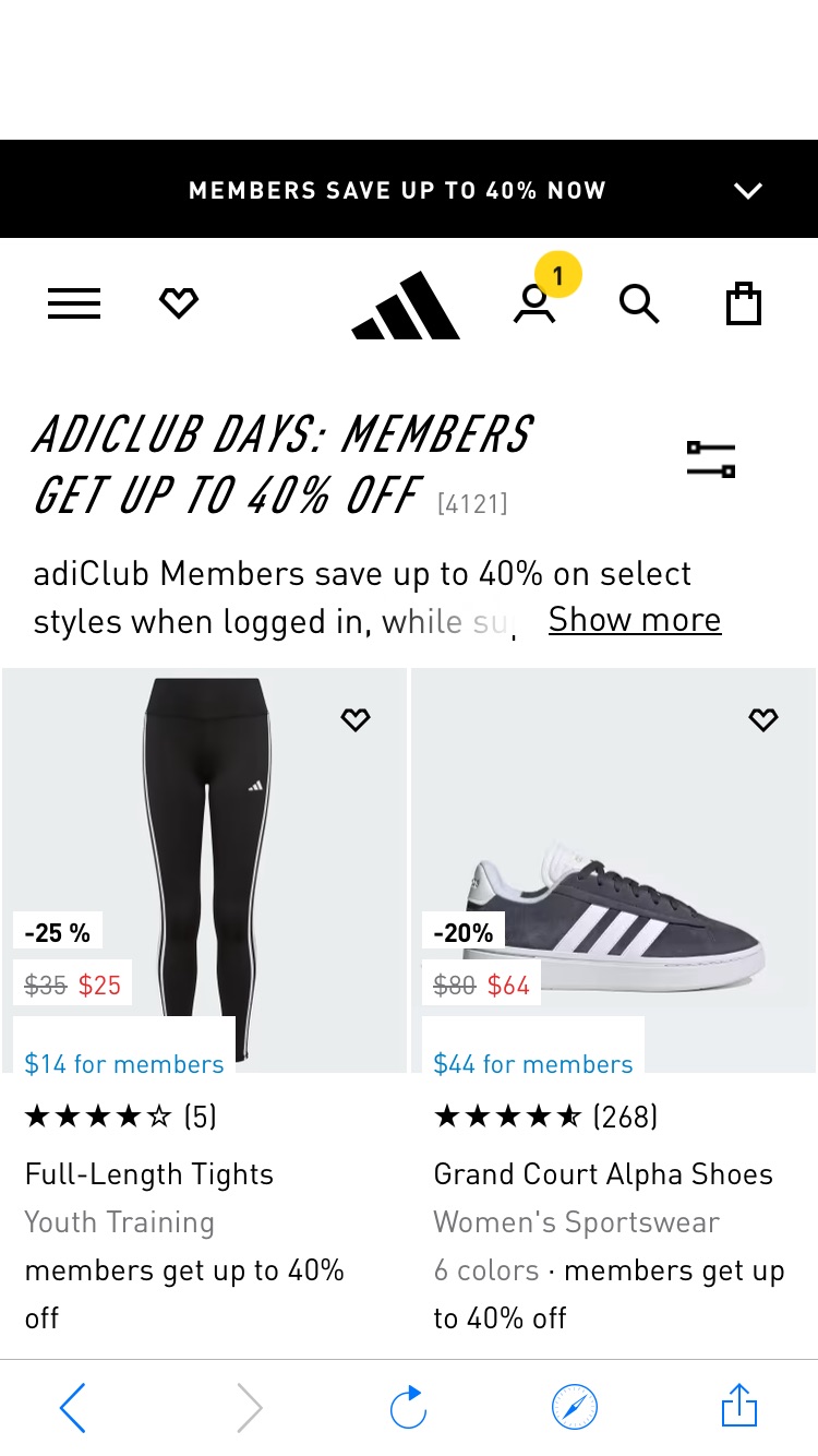 adiClub Days - Up to 40% Off 额外8折 code ATHLETE20
