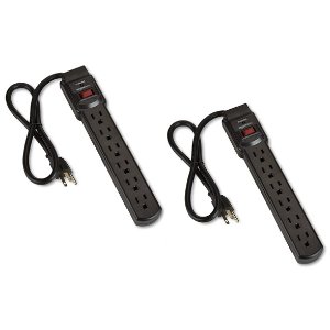 (2 Pack) Amazon Basics 6-Outlet Power Strip
