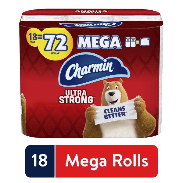 Ultra Strong Toilet Paper, 18 Mega Rolls