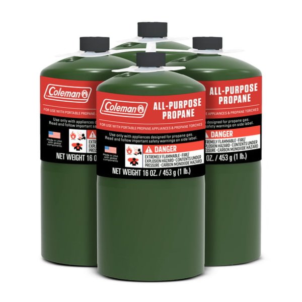 All Purpose Propane Gas Cylinder 16 oz, 4-Pack