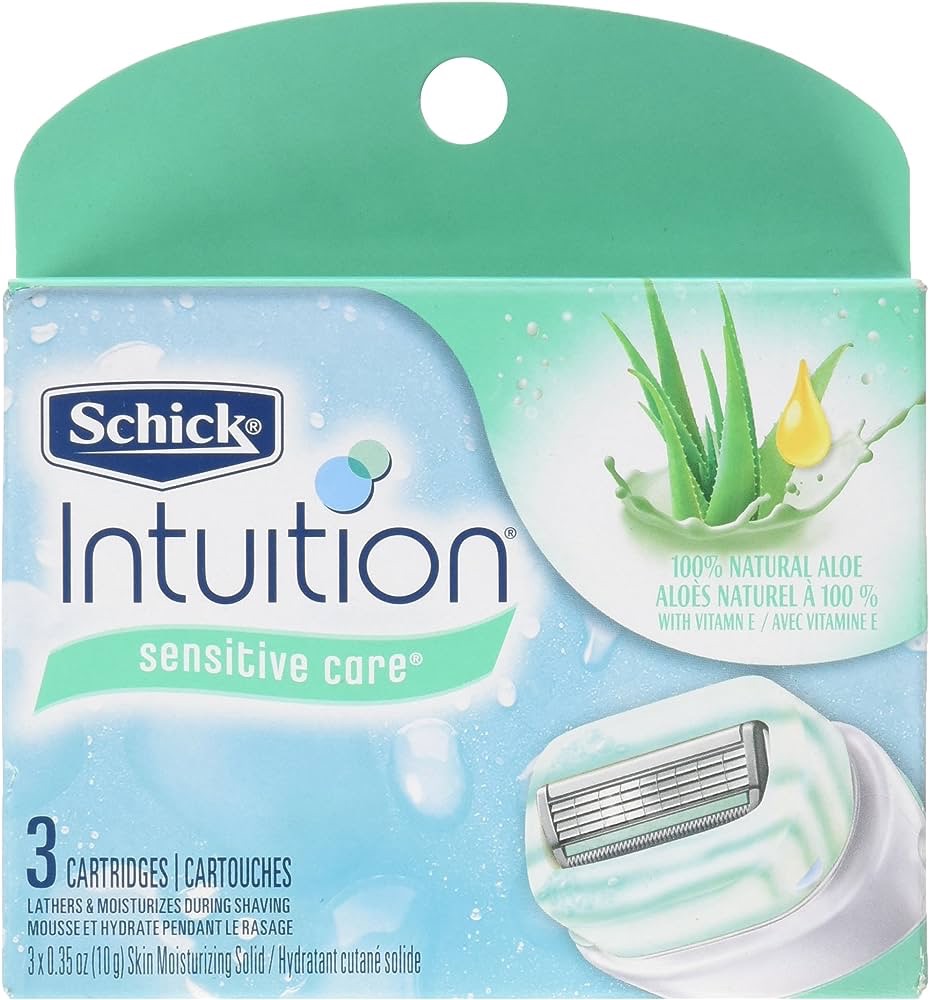 Amazon.com: Schick Intuition Sensitive Care Razor Blade Refill Cartridges, 3 Count (Packaging may vary) : Beauty & Personal Care