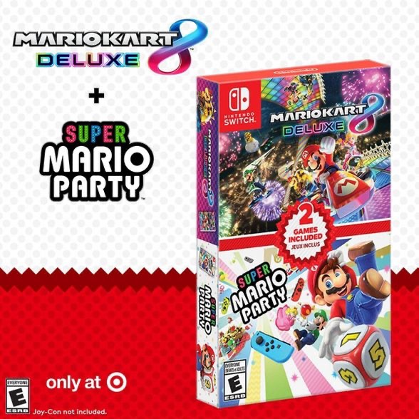 switch游戏 Mario Kart 8 Deluxe + Super Mario Party Double Pack - Nintendo Switch : Target