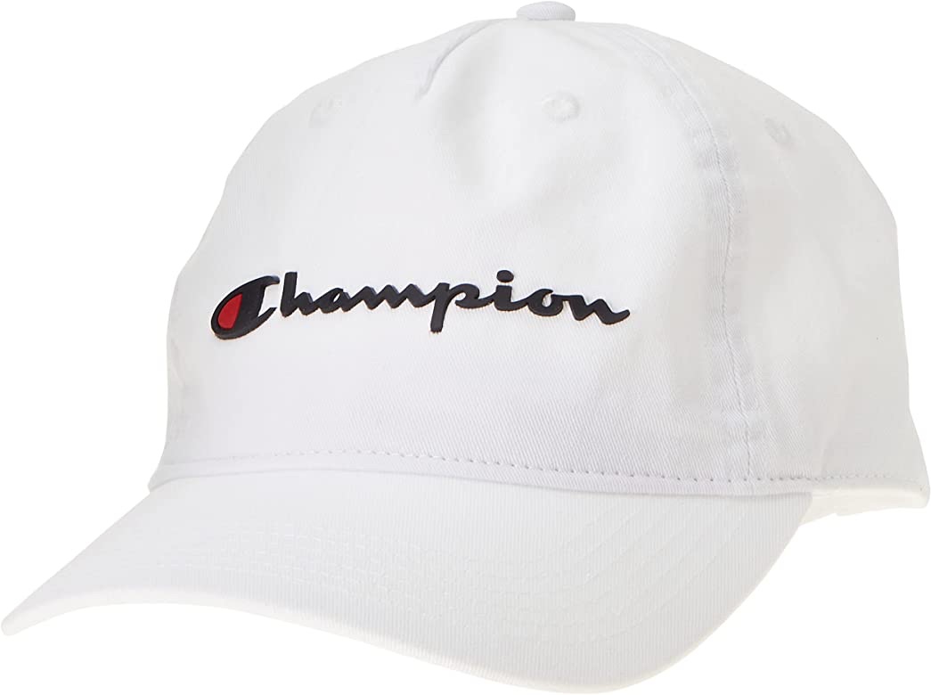 Champion unisex adult Ameritage Dad Adjustable Cap Headband, Medium White, One Size US Champion Ameritage 男士可调节棒球帽